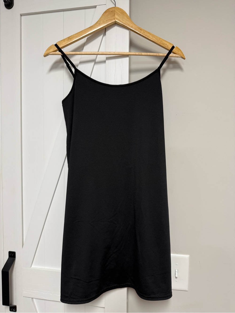 J. Crew Black Athletic Dress with Spaghetti Straps